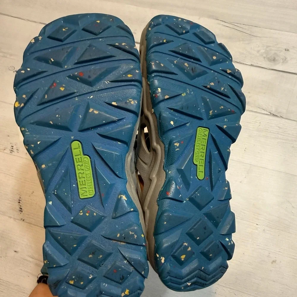 Merrell kids hydro 2.0 waterproof shoe grey blue youth size 2